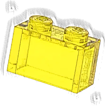 Brick 1 x 2 without Bottom Tube
