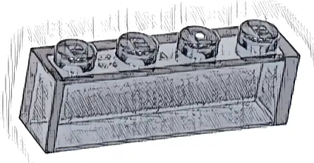 Brick 1 x 4 without Bottom Tubes