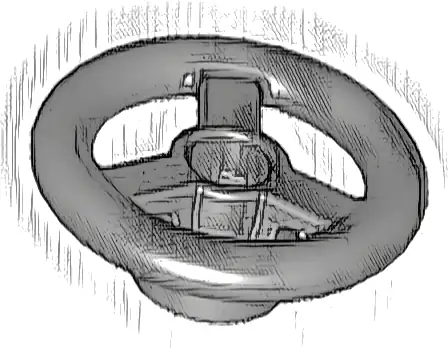 Vehicle, Steering Wheel Small, 2 Studs Diameter