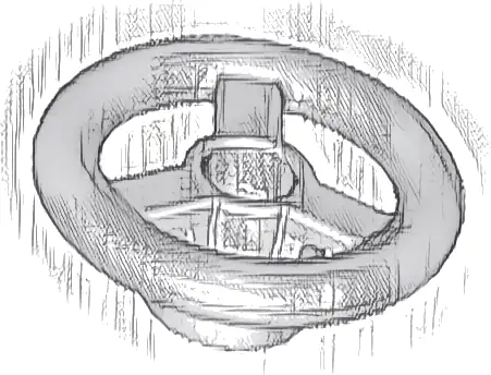 Vehicle, Steering Wheel Small, 2 Studs Diameter