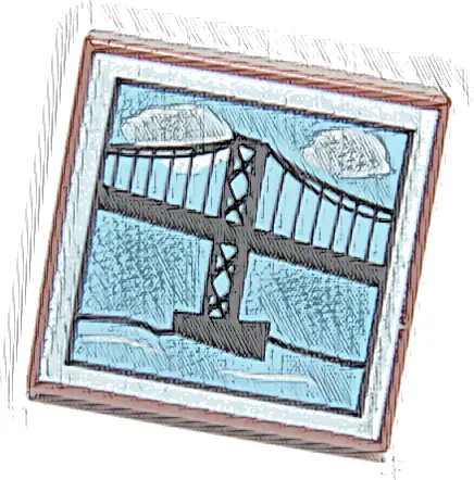 Tile 2 x 2 with Suspension Bridge Pattern
