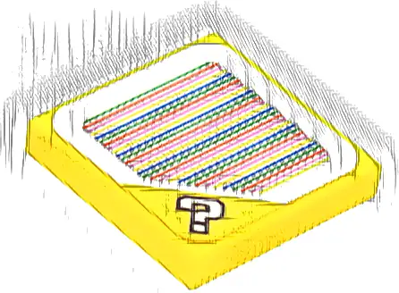 Tile 2 x 2 with Super Mario Scanner Code Question Mark Block Pattern (Sticker) - Sets 30385 / 71360 / 71369 / 71387 / 71390 / 71403 / 71412 / 71432 / 71437 / 71439 / 77907