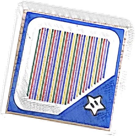 Tile 2 x 2 with Super Mario Scanner Code Super Star Block Pattern (Sticker) - Sets 30389 / 71367 / 71377 / 71383 / 71388 / 71400 / 71419 / 71437 / 71441