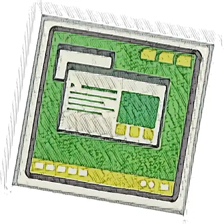 Tile 2 x 2 with Computer Monitor Pattern 3