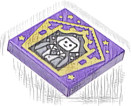 Tile 2 x 2 with HP Chocolate Frog Card Garrick Ollivander Pattern