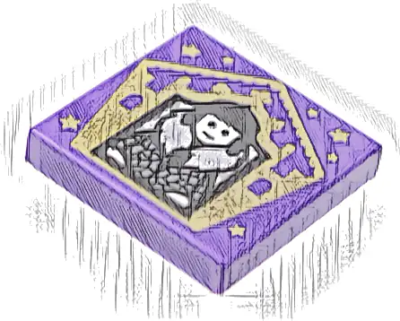 Tile 2 x 2 with HP Chocolate Frog Card Olympe Maxime Pattern