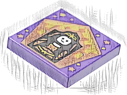 Tile 2 x 2 with HP Chocolate Frog Card Rowena Ravenclaw Pattern