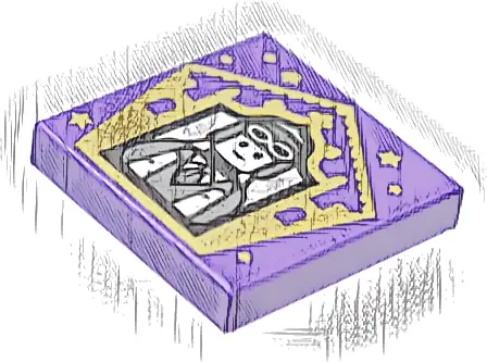 Tile 2 x 2 with HP Chocolate Frog Card Jocunda Sykes Pattern