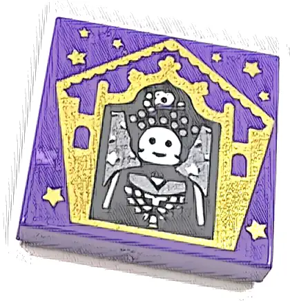 Tile 2 x 2 with HP Chocolate Frog Card Seraphina Picquery Pattern