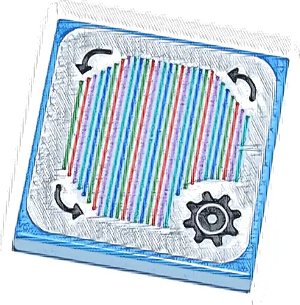 Tile 2 x 2 with Super Mario Scanner Code Customization Time Block, Gear and Curved Arrows, Round Corner Pattern (Sticker) - Set 71380