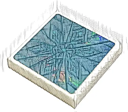 Tile 2 x 2 with Metallic Light Blue Snowflake Pattern (Sticker) - Set 43197