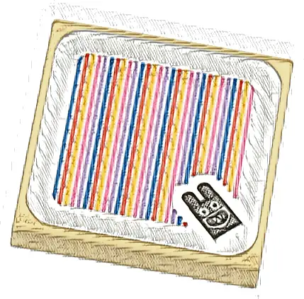 Tile 2 x 2 with Super Mario Scanner Code Nabbit Pattern (Sticker) - Sets 71410 / 71429