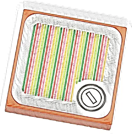 Tile 2 x 2 with Super Mario Scanner Code Coin Pattern (Sticker) - Sets 71407 / 71412 / 71419 / 71423