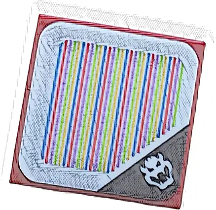 Tile 2 x 2 with Super Mario Scanner Code Mighty Bowser Pattern (Sticker) - Set 71411