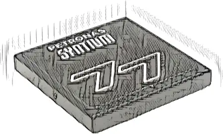 Tile 2 x 2 with White 'PETRONAS SYNTIUM' and Number 77 Pattern (Sticker) - Set 76909