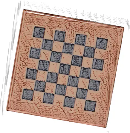 Tile 2 x 2 with Black Checkered Pattern