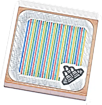 Tile 2 x 2 with Super Mario Scanner Code Campfire Pattern (Sticker) - Set 71417