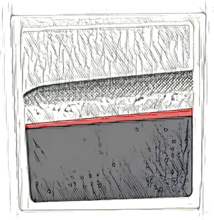 Tile 2 x 2 with Black Stripe, Red Line and Silver Edge Pattern Model Right Side (Sticker) - Set 76916