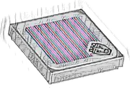 Tile 2 x 2 with Super Mario Scanner Code Rambi Pattern (Sticker) - Set 71420