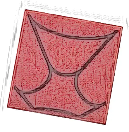 Tile 2 x 2 with Dark Red Curved Lines / Spider Web Pattern (BrickHeadz Iron Spider-Man Face Cover)