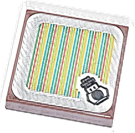 Tile 2 x 2 with Super Mario Scanner Code Wiggler Pattern (Sticker) - Set 71434