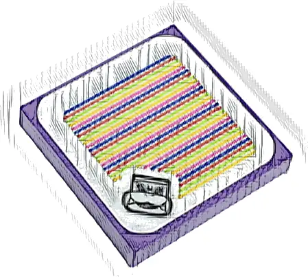 Tile 2 x 2 with Super Mario Scanner Code Roy Pattern (Sticker) - Set 71435
