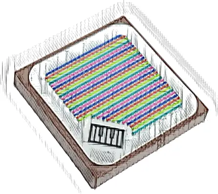 Tile 2 x 2 with Super Mario Scanner Code Piano Keys Pattern (Sticker) - Set 71435