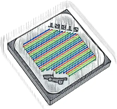 Tile 2 x 2 with Super Mario Scanner Code Standard Kart / B Dasher and 'START' Pattern (Sticker) - Sets 72032 / 72035