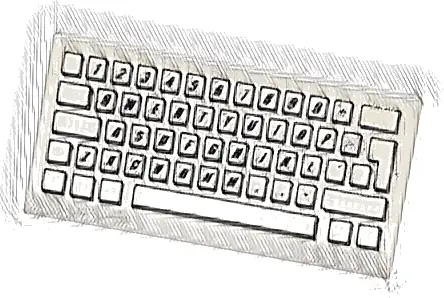 Tile 1 x 2 with Computer Keyboard Standard Pattern