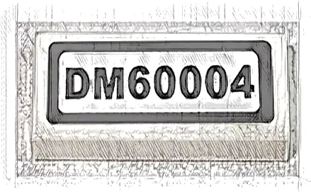 Tile 1 x 2 with 'DM60004' Pattern (Sticker) - Set 60004