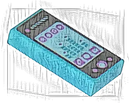 Tile 1 x 2 with Smartphone with Phone, Mail, Speech Bubble, Star, Flower, Note, Play Button and Sound Level Pattern