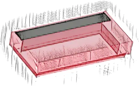 Tile 1 x 2 with Black Stripe Pattern