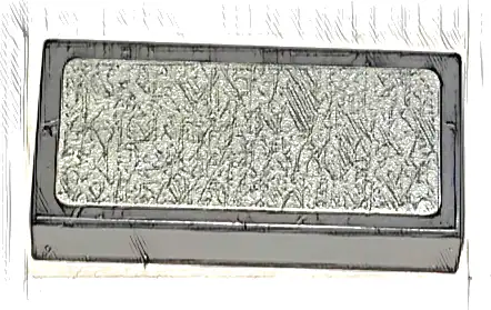 Tile 1 x 2 with Silver Mirror Pattern (Sticker) - Sets 10304 / 42141