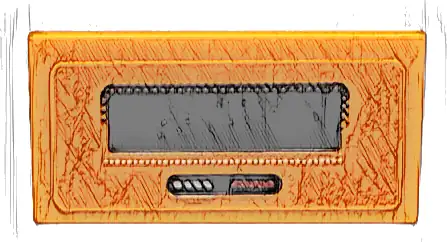 Tile 1 x 2 with Red and Silver Light with Black Outline and Rectangle Pattern (Sticker) - Set 76918