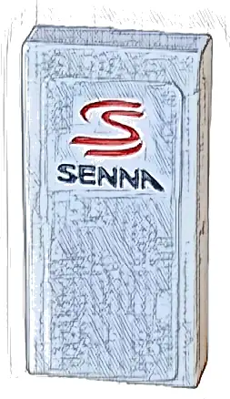 Tile 1 x 2 with Red and Black 'SENNA' Logo Pattern (Sticker) - Set 10330