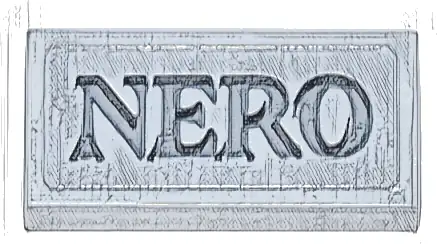 Tile 1 x 2 with Dark Bluish Gray and Black 'NERO' Pattern (Sticker) - Set 76780