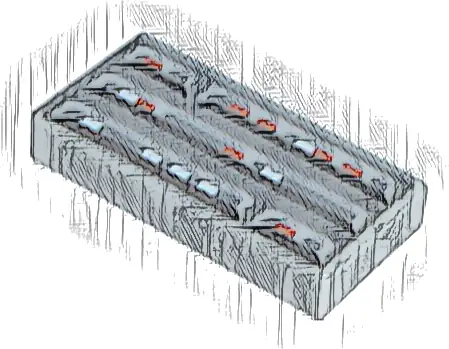 Tile 1 x 2 with SW Computer Pattern