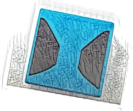 Tile 1 x 1 with Black Trapezoids Pattern