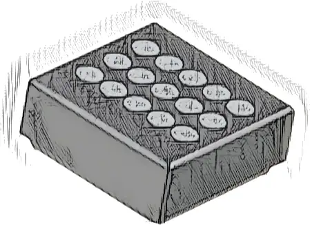 Tile 1 x 1 with 15 Silver Dots Pattern