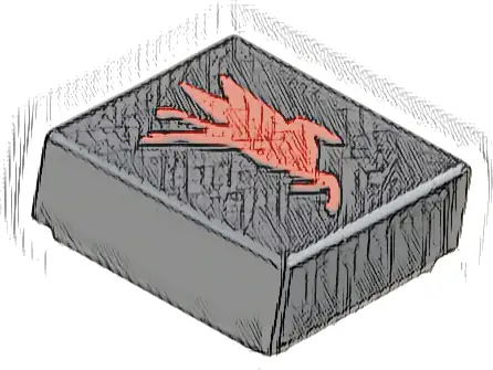 Tile 1 x 1 with Red Mobil Pegasus Logo Model Right Side