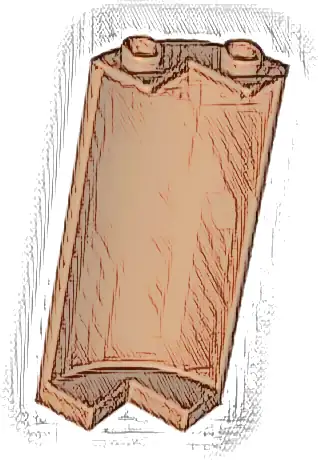 Cylinder Quarter 2 x 2 x 5 with 1 x 1 Cutout