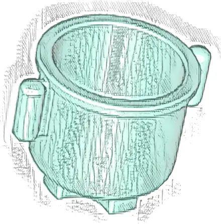 Duplo Utensil Kettle with Closed Handles 2 x 2 x 1.5