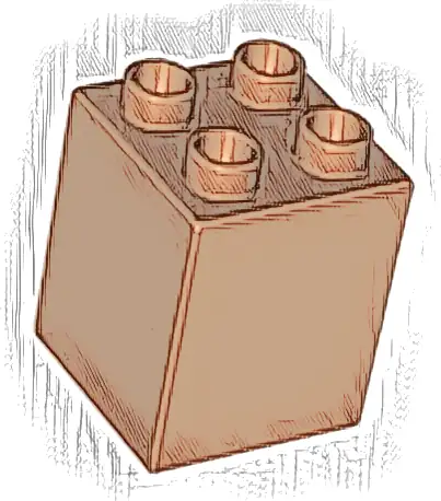 Duplo, Brick 2 x 2 x 2