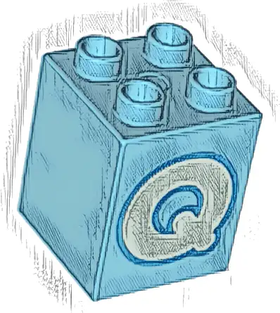 Duplo, Brick 2 x 2 x 2 with Light Aqua Capital Letter Q with Dark Azure Outline Pattern