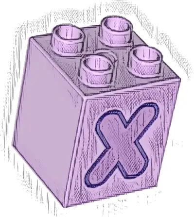Duplo, Brick 2 x 2 x 2 with Medium Lavender Capital Letter X with Dark Purple Outline Pattern