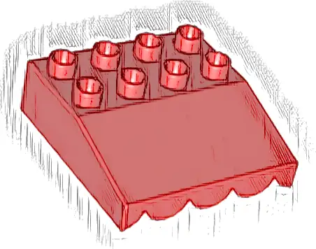 Duplo Roof Sloped 33 4 x 4 with Awning Overhang
