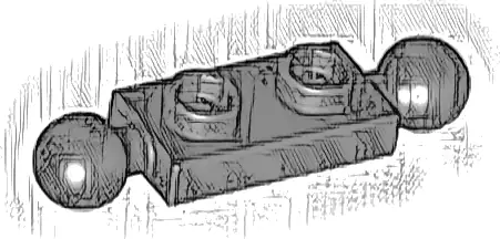Plate, Modified 1 x 2 with Tow Ball on Ends