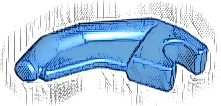 Barb / Claw / Horn / Tooth with Clip, Angled