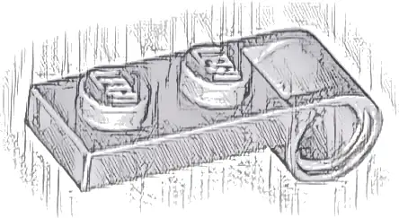 Plate, Modified 1 x 2 with Pin Hole on End