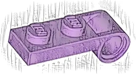 Plate, Modified 1 x 2 with Pin Hole on End